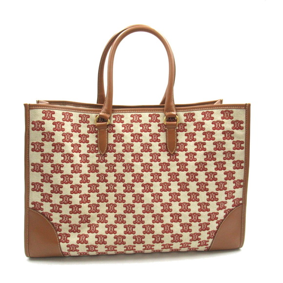Celine Bag Tote Brown Beige Horizontal Leather Cover - Picture 1 of 10